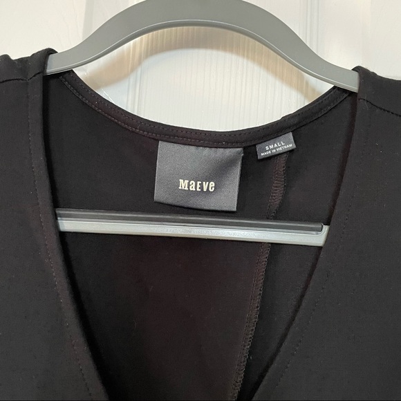 NWOT Anthropologie Maeve black ponte knit Amelia midi dress - Picture 10 of 11